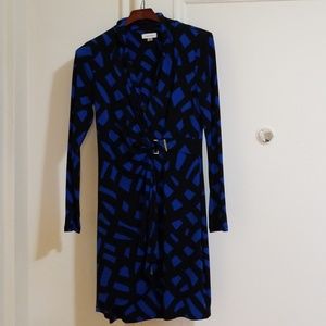 Calvin Klein Mock Wrap Dress with Buckle Size 10